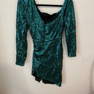 Emerald Sequin Dress Size L